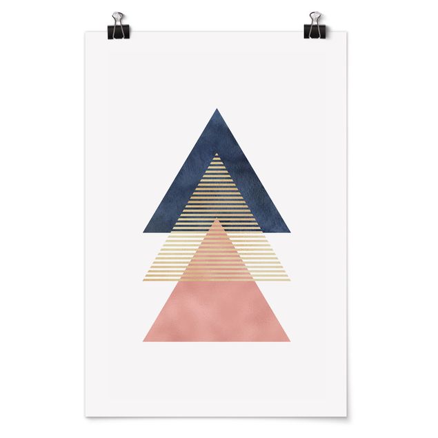 Affiche abstrait Trois Triangles