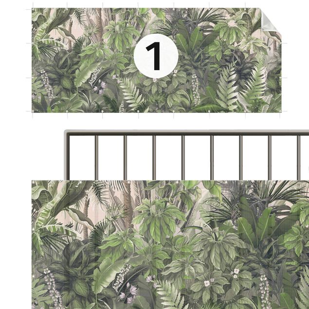 Revêtement pour balcon Plantes de la jungle en vert
