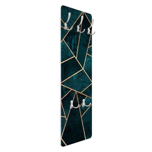 Porte-manteau - Dark Turquoise With Gold
