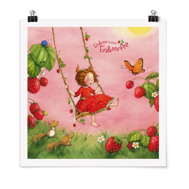 Tableaux rose The Strawberry Fairy - La balançoire dans l'arbre