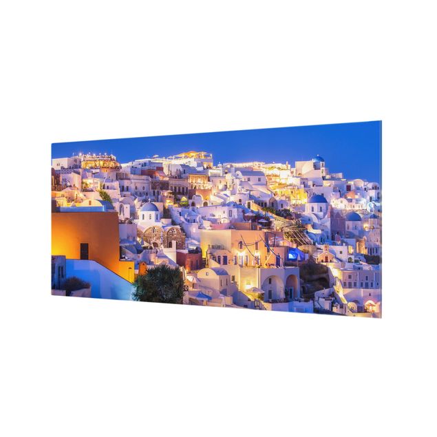 Fonds de hotte - Santorini At Night - Format paysage 2:1
