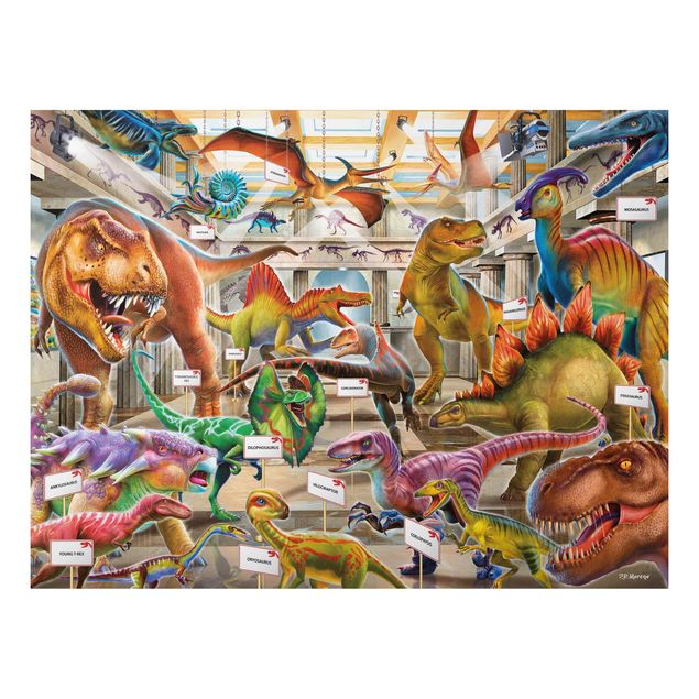 Tableau moderne Dinosaures au musée d'histoire naturelle