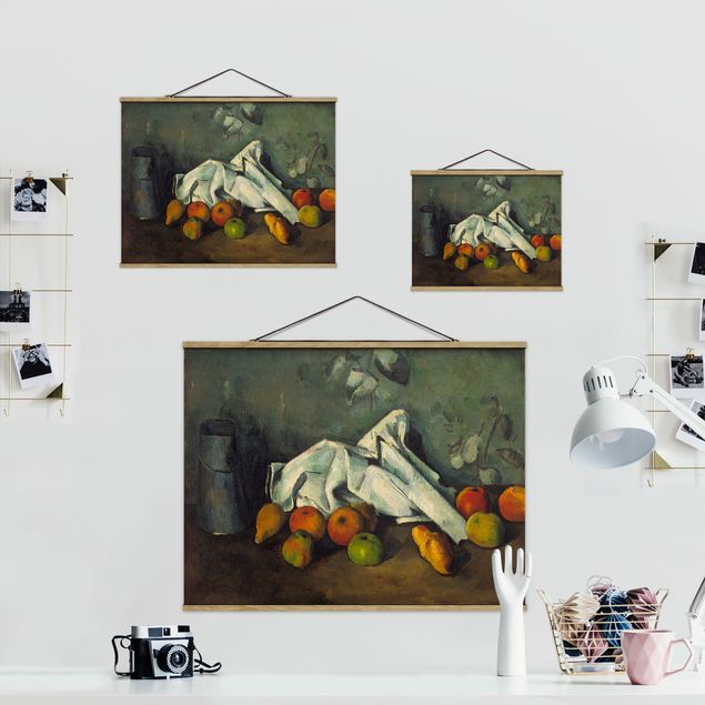 Tableau nature morte Paul Cézanne - Nature morte avec bidon de lait et pommes