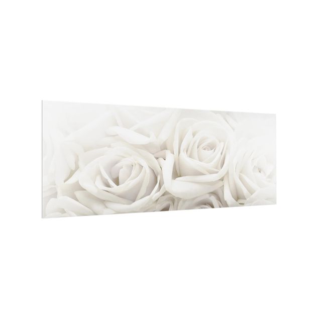 Fond de hotte verre White Roses