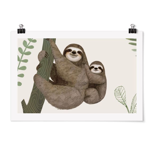 Affiche animaux Sloth Sayings - Back