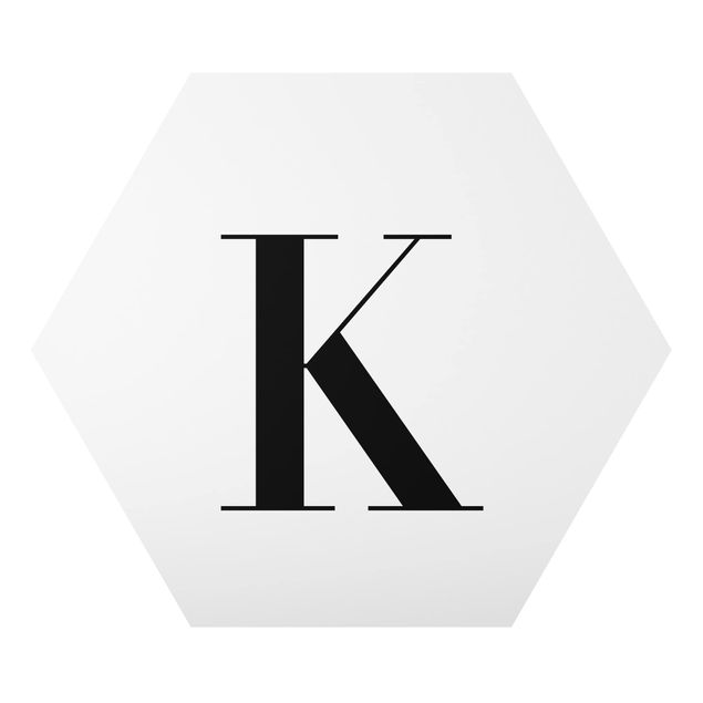 Tableaux muraux Lettre Serif Blanc K