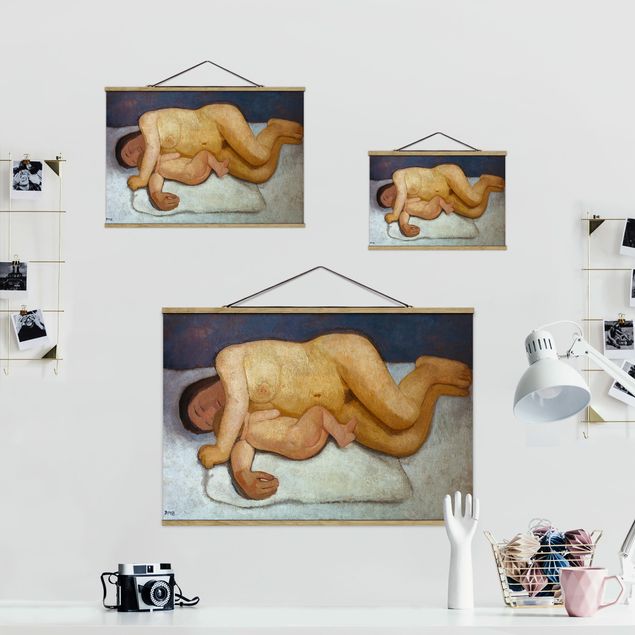 Tableaux reproductions Paula Modersohn-Becker - Mère couchée et enfant