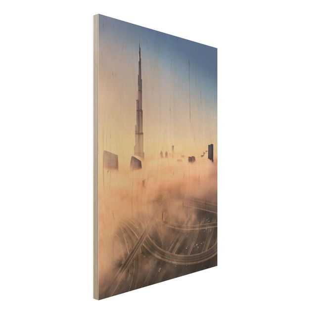 Tableaux muraux Silhouette urbaine céleste de Dubaï