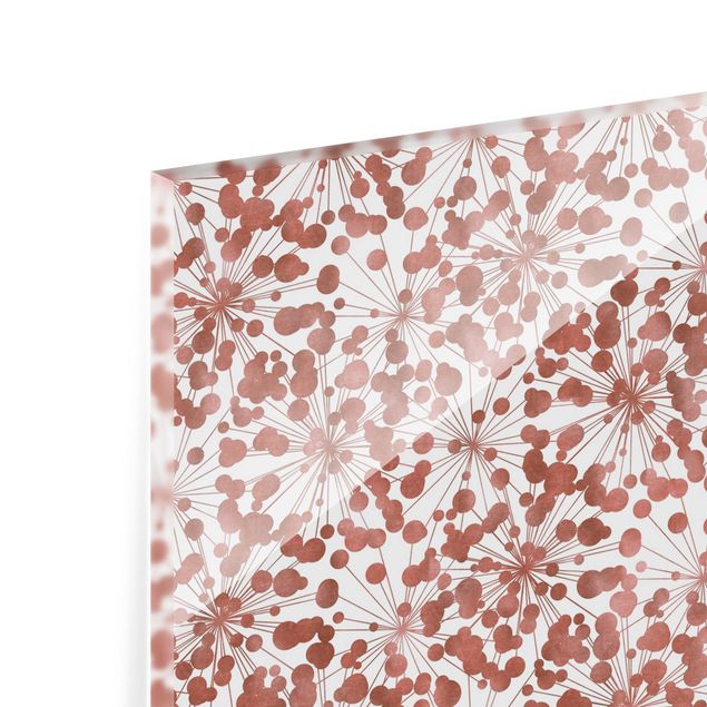 Fonds de hotte - Natural Pattern Dandelion With Dots Copper - Format paysage 2:1