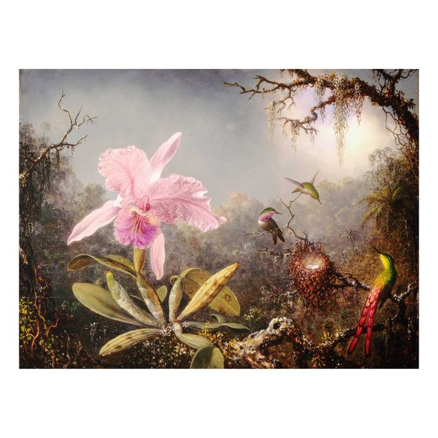 Tableau orchidées Martin Johnson Heade - Orchidée et trois colibris