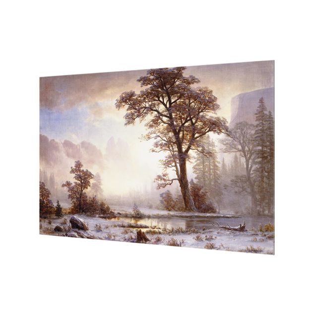 Copie tableaux Albert Bierstadt - Vallée du Yosemite, chute de neige
