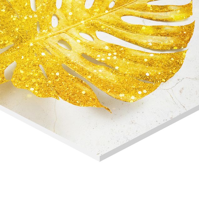 Hexagone en forex - Gold - Monstera Aurum