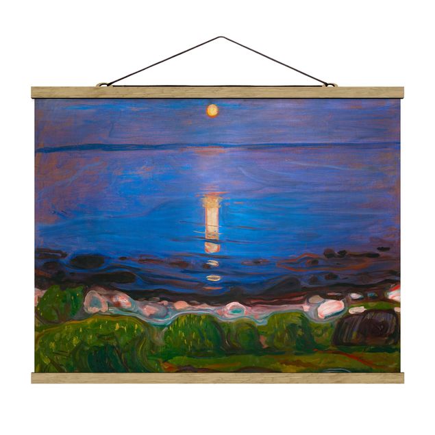 Tableaux plage Edvard Munch - Nuit d'été au bord de la plage