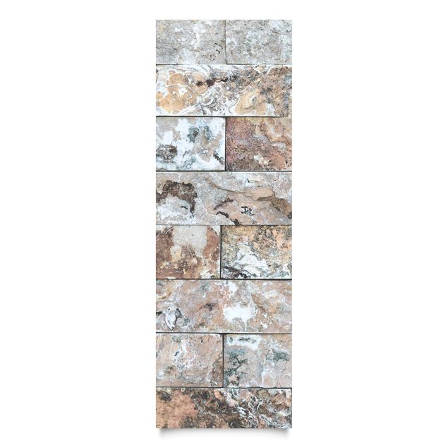 Films adhésifs beige Mur de pierre naturelle en marbre