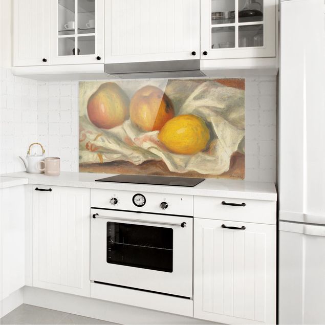 Toile impressionniste Auguste Renoir - Deux pommes et un citron