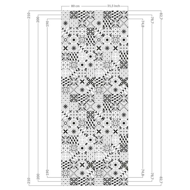Revêtement mural de douche - Geometrical Tile Mix Black