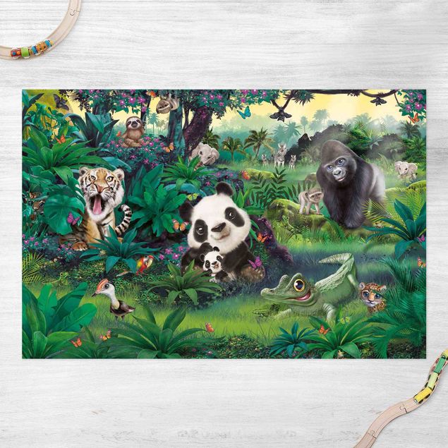 tapis extérieur Jungle avec des animaux