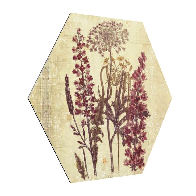 Tableau floral Fleurs Vintage Linen Look