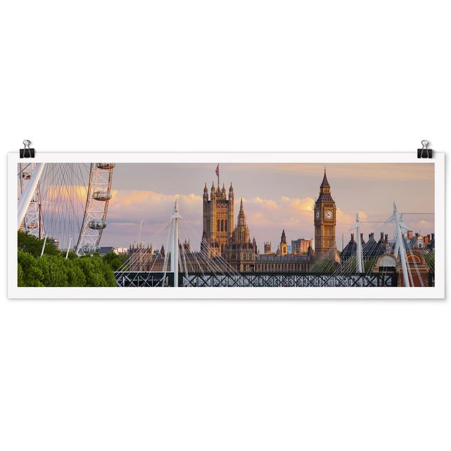 Posters villes Westminster Palace London