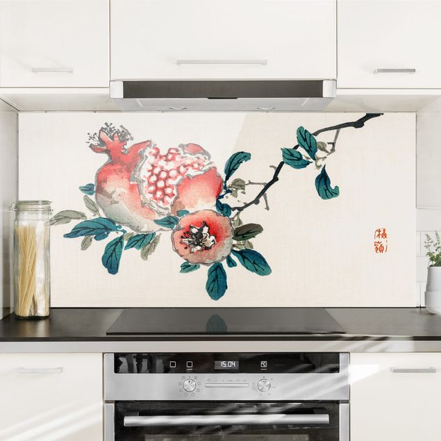 Déco murale cuisine Dessin asiatique de grenadier