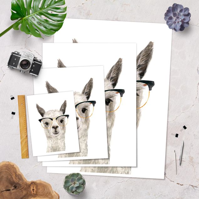 Poster chambre enfant - Hip Lama With Glasses I