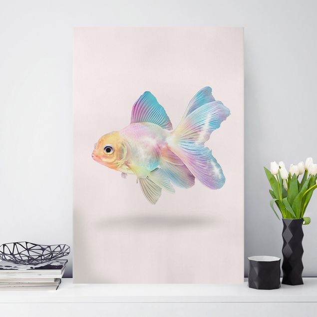 Impression sur toile - Fish In Pastel