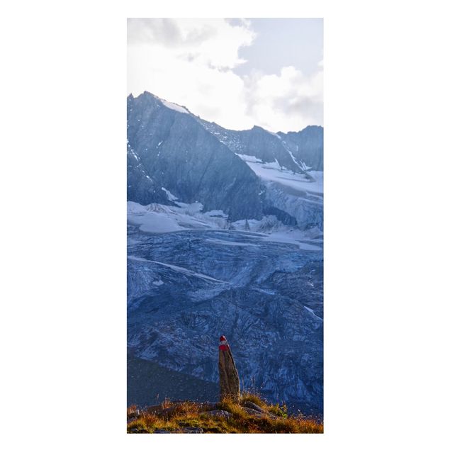 Tableau paysage Sentier balisé dans les Alpes