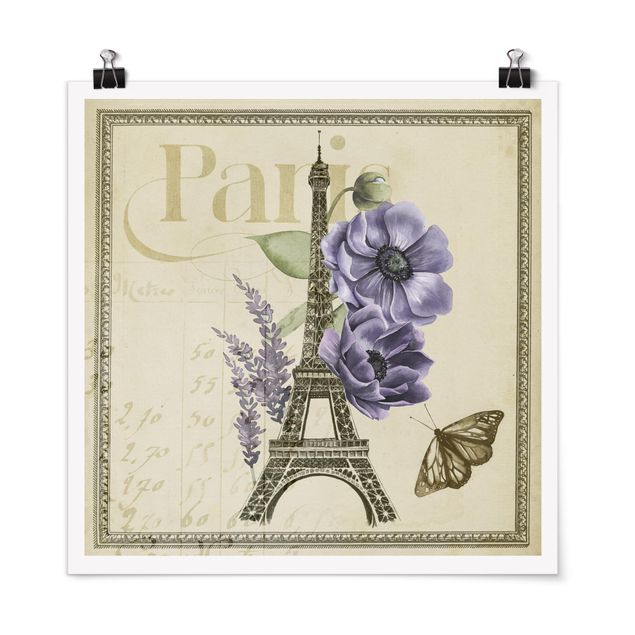 Tableaux modernes Collage de Paris Tour Eiffel