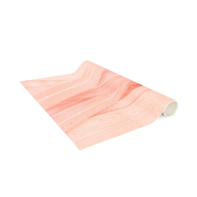 tapis contemporain Feuilles de palmier rose