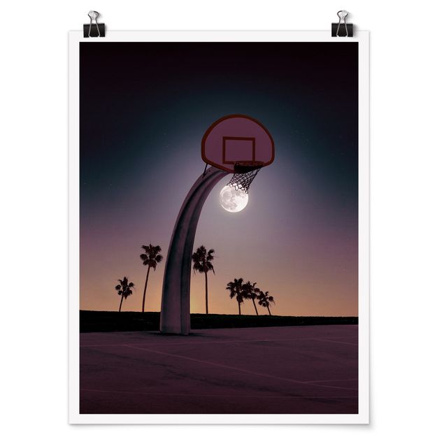 Tableau sport Basket avec Lune