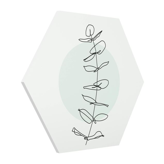Tableaux florals Géométrie de la branche Cercle Line Art