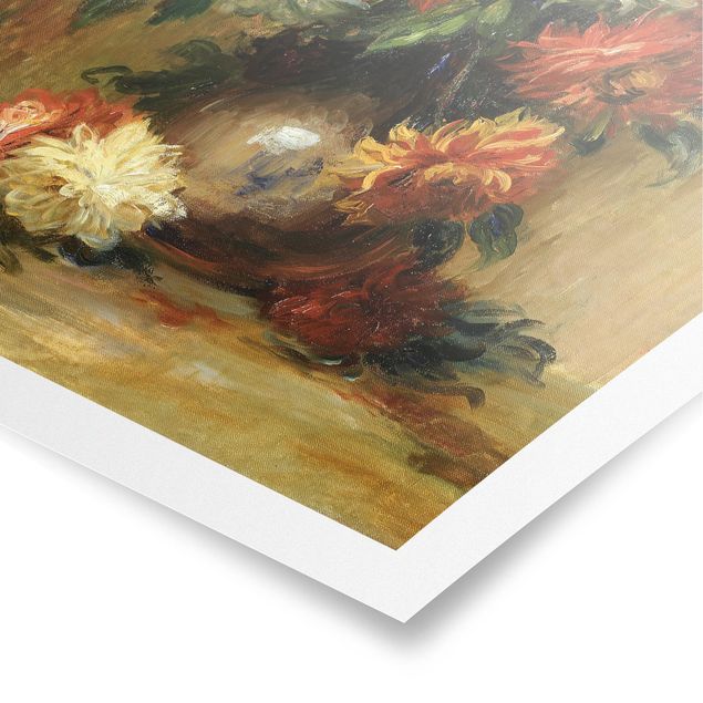 tableaux floraux Auguste Renoir - Nature morte avec des dahlias