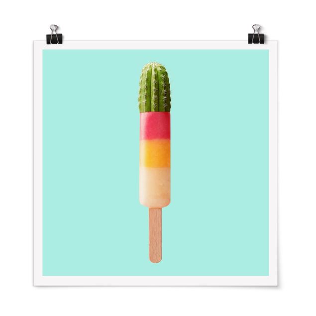 Tableaux reproductions Popsicle avec cactus