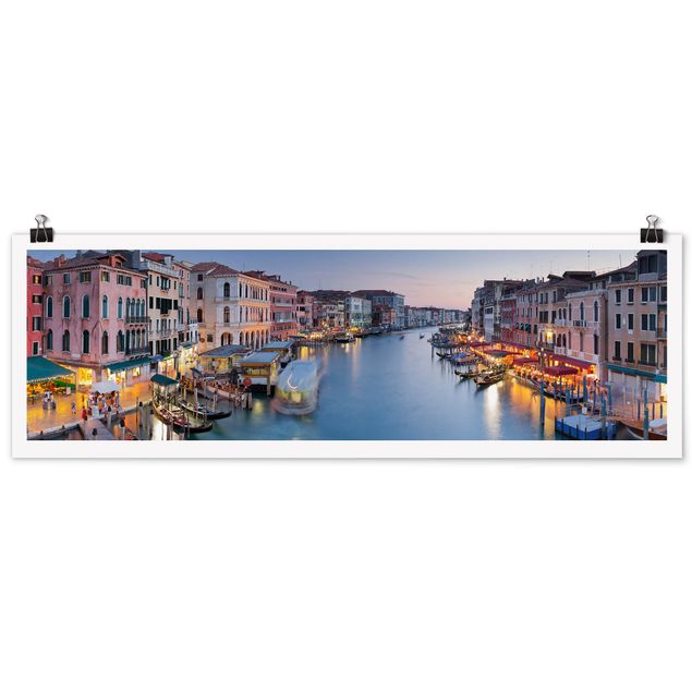 Poster villes Soirée sur le Grand Canal à Venise
