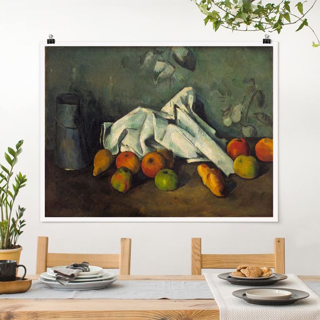 Décorations cuisine Paul Cézanne - Nature morte avec bidon de lait et pommes