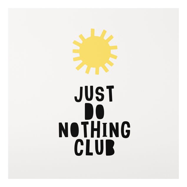 Tableau moderne Do Nothing Club Jaune