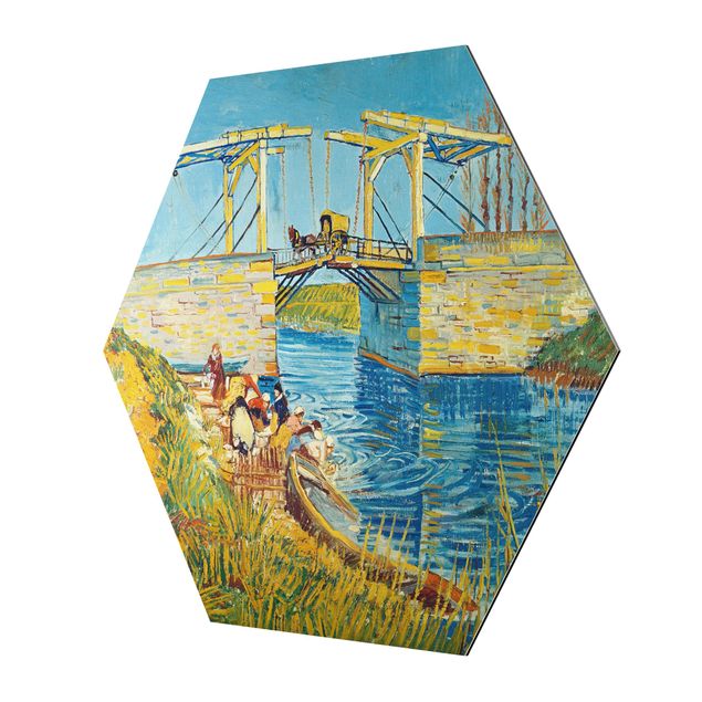 Tableaux moderne Vincent van Gogh - Le pont-levis d'Arles avec un groupe de lavandières