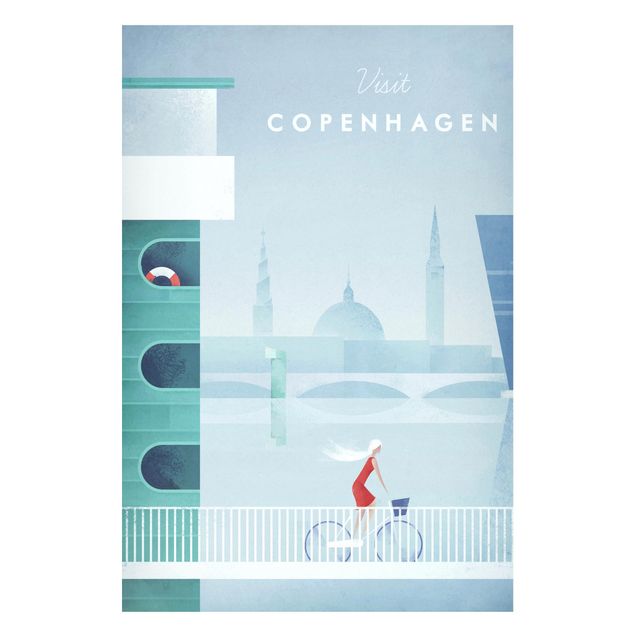 Tableau style vintage Poster de voyage - Copenhague