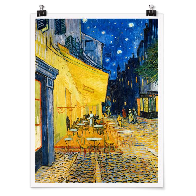 Tableau Pointillisme Vincent van Gogh - Terrasse de café le soir