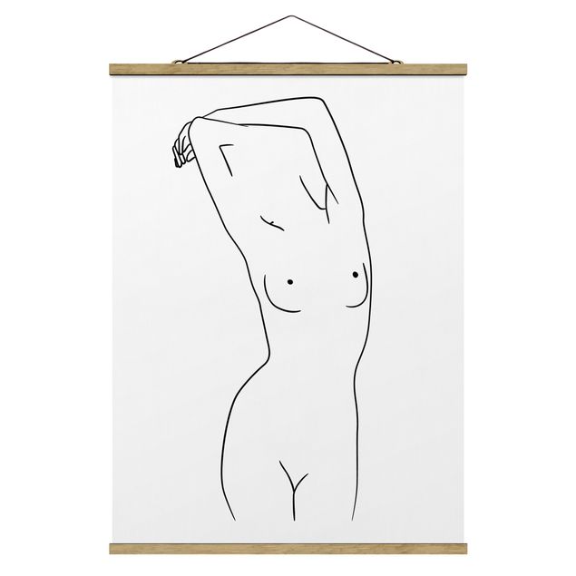 Tableaux abstraits Line Art Nude Noir Et Blanc