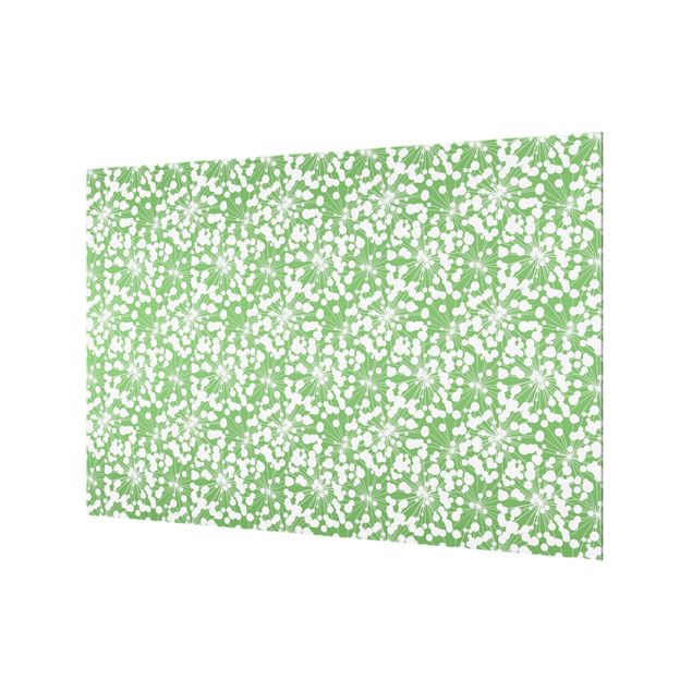 Fonds de hotte - Natural Pattern Dandelion With Dots In Front Of Green - Format paysage 3:2