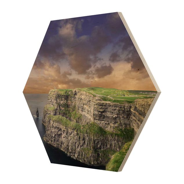 Hexagone en bois - Cliffs Of Moher