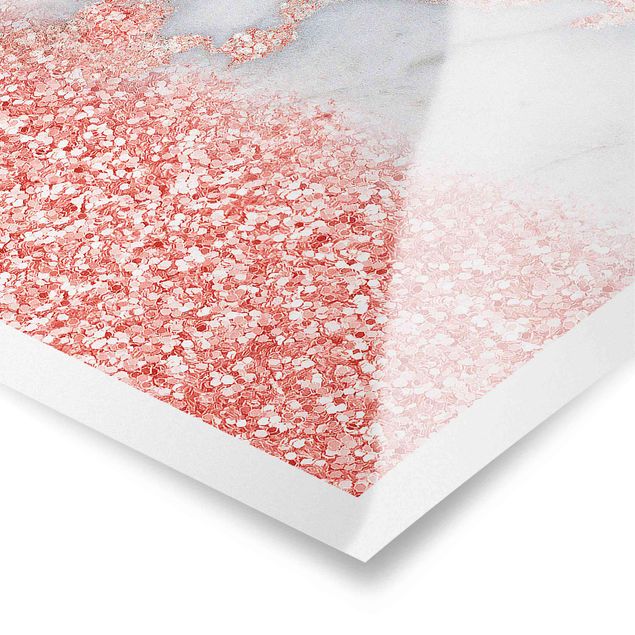 Tableaux de Uta Naumann Marbre avec confettis roses