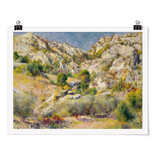 Tableau montagnes Auguste Renoir - Rocher à l'Estaque