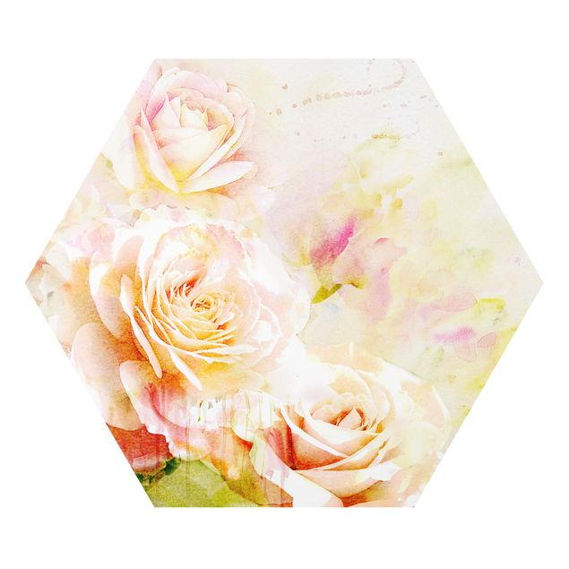 Tableau forex Composition de roses à l'aquarelle