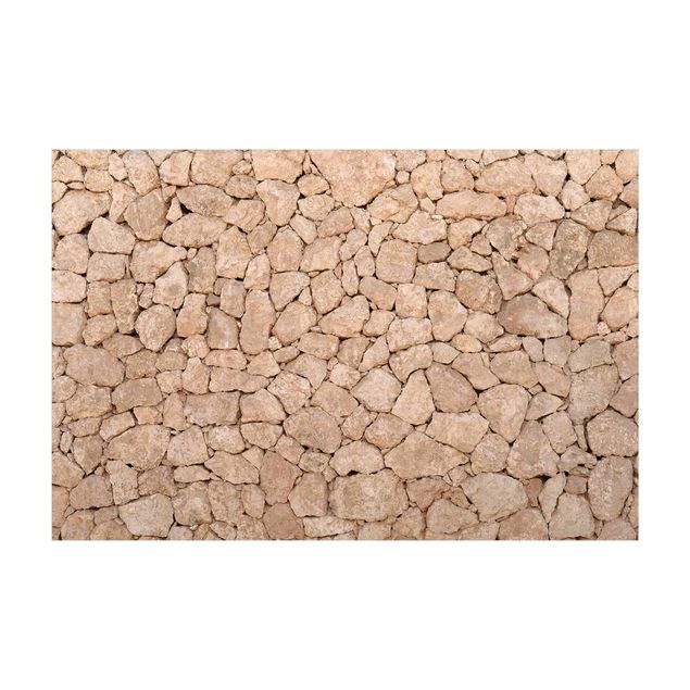 tapis contemporain Mur de pierres des Pouilles - Ancien mur de pierres de grande taille