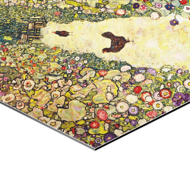 Klimt tableau Gustav Klimt - Chemin de jardin avec poules
