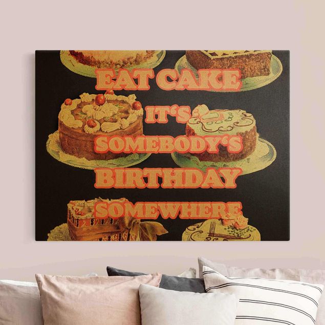 Tableaux reproduction Eat Cake It's your Birthday