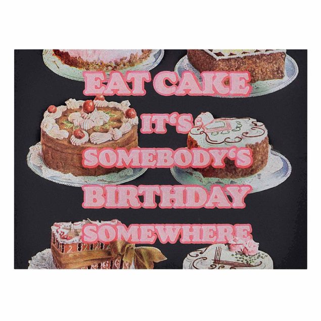Tableau multicolore Eat Cake It's your Birthday