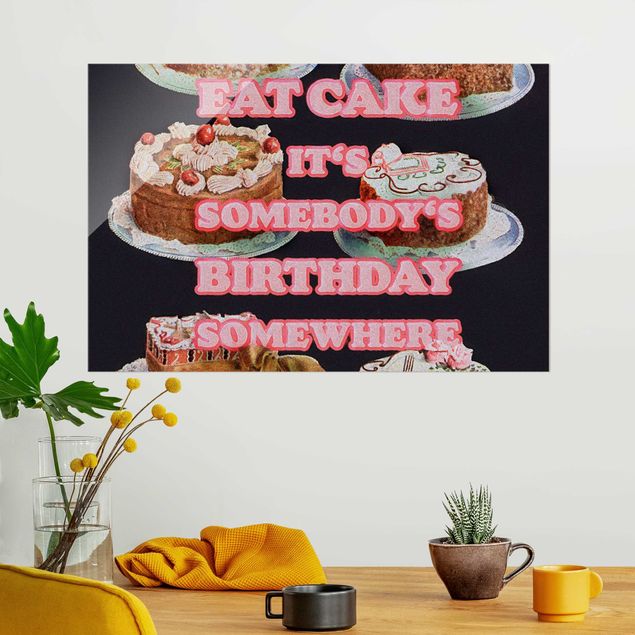 Déco murale cuisine Eat Cake It's your Birthday